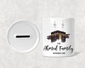Personalised Family Sadaqah Jar Name Charity Box Money Home Decor Gift