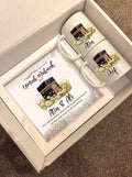 Personalised Umrah Mubarak Gift Set 2026 Picture Frame Mug Couple Family Makkah Madinah Pilgrimage Black Gold Kabah Makkah
