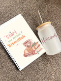 Personalised Hijabi Girl Gift Set University Student Tumbler Tea Coffee Lover Arabic Name Notebook Teacher Sister Friend